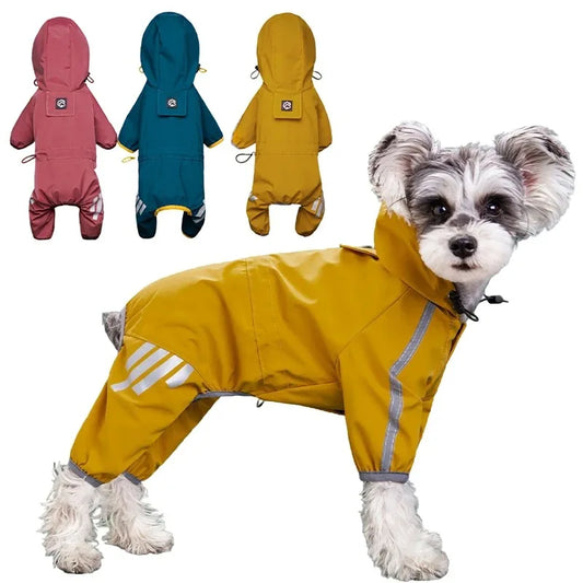 Dog Raincoat Reflective Pet Clothes for Chihuahua Maltese Rain Coat Small Medium Dogs Jumpsuit Raincoat Dogs Overalls