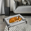 Elevated Pet Bed Breathable Mesh Cooling Pet Puppy Sofa Bed Waterproof Dog Cot Outdoor Dog & Cat Sleep Camping Bed with Pillow