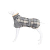 Warm Fleece Winter Big Dog Clothes Fashion Plaid Print  Pet Jacket with Belt for Medium Large Dogs Greyhound Weimaraner Clothing