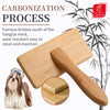 Fenice Wooden Dogs and Cats Slicker Brush for Removing Mats Tangles and Loose Hair Pet Grooming Comb for Long or Short Hair Dogs