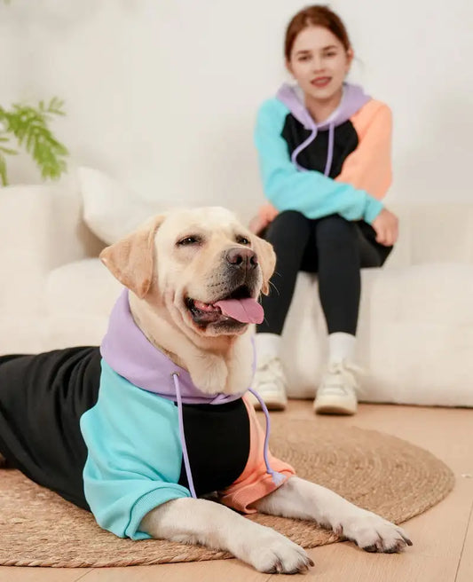 Matching Dog and Owner Hoodies – Soft & Warm Pet Sweatshirt for All Breeds, Cozy Winter Dog Hoodie in Black