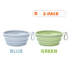 2pcs Collapsible Pet Silicone Dog Food Water Bowl Outdoor Camping Travel Portable Folding Supplies Dishes with Carabiner