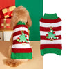 Christmas Pet Sweater for Dogs Cats Gingerbread Man Snowflake Knitted Xmas Jumper, Antler Hoodie with Belt, Warm Festive Costume