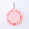 Pet Portable Foldable Bowl for Outdoor, Hanging Pet Drinking Water Feeding Silicone Bowl, Can be Used for Cats and Dogs