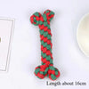 Christmas Dog Toy Pet Cotton Rope Knot Interactive Dog Toys Ball for Puppy Chihuahua Large Dogs Toothbrush Chew Dog Accessories