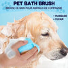 Silicone Soft Rubber Pet Massage Shower Brush with Builtin Shampoo Storage Self Cleaning Detangling for Dogs Cats Grooming Brush