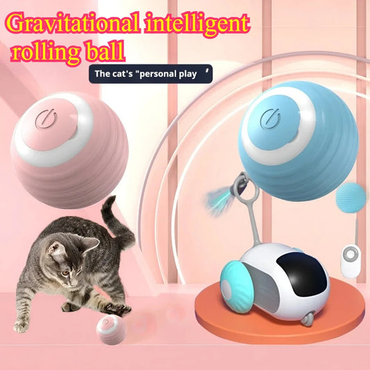 Cat Interactive Ball Smart Pet Cat Toys Indoor Automatic Rolling Magic Ball Electronic Interactive Cat Toy Cat Game Accessories