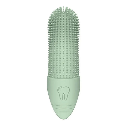 KIYUE Dog Toothbrush 360° Cleaning Finger Toothbrush for Dogs Food Grade Silicone Dog Finger Toothbrush for Dogs Cat Dental Care