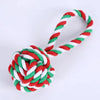 Christmas Dog Toy Pet Cotton Rope Knot Interactive Dog Toys Ball for Puppy Chihuahua Large Dogs Toothbrush Chew Dog Accessories