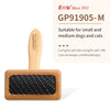 Fenice Wooden Dogs and Cats Slicker Brush for Removing Mats Tangles and Loose Hair Pet Grooming Comb for Long or Short Hair Dogs