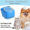 Silicone Soft Rubber Pet Massage Shower Brush with Builtin Shampoo Storage Self Cleaning Detangling for Dogs Cats Grooming Brush