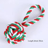 Christmas Dog Toy Pet Cotton Rope Knot Interactive Dog Toys Ball for Puppy Chihuahua Large Dogs Toothbrush Chew Dog Accessories