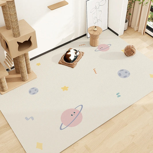 VIKAMA dog food mat and cat mat Waterproof Dog Food Mats for Floors Pet Food Mat Wear-resistant Cat Mat Dirt Repellent
