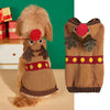 Christmas Pet Sweater for Dogs Cats Gingerbread Man Snowflake Knitted Xmas Jumper, Antler Hoodie with Belt, Warm Festive Costume